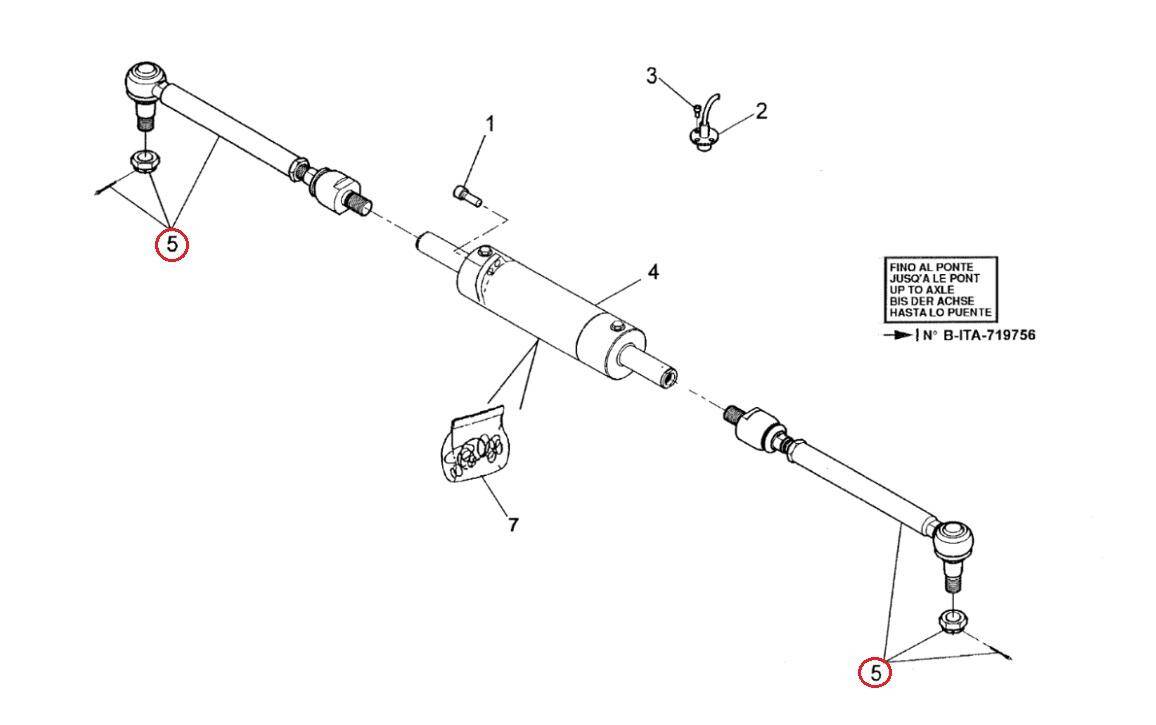 MANITOU COMPLETE STEERING ROD 958822