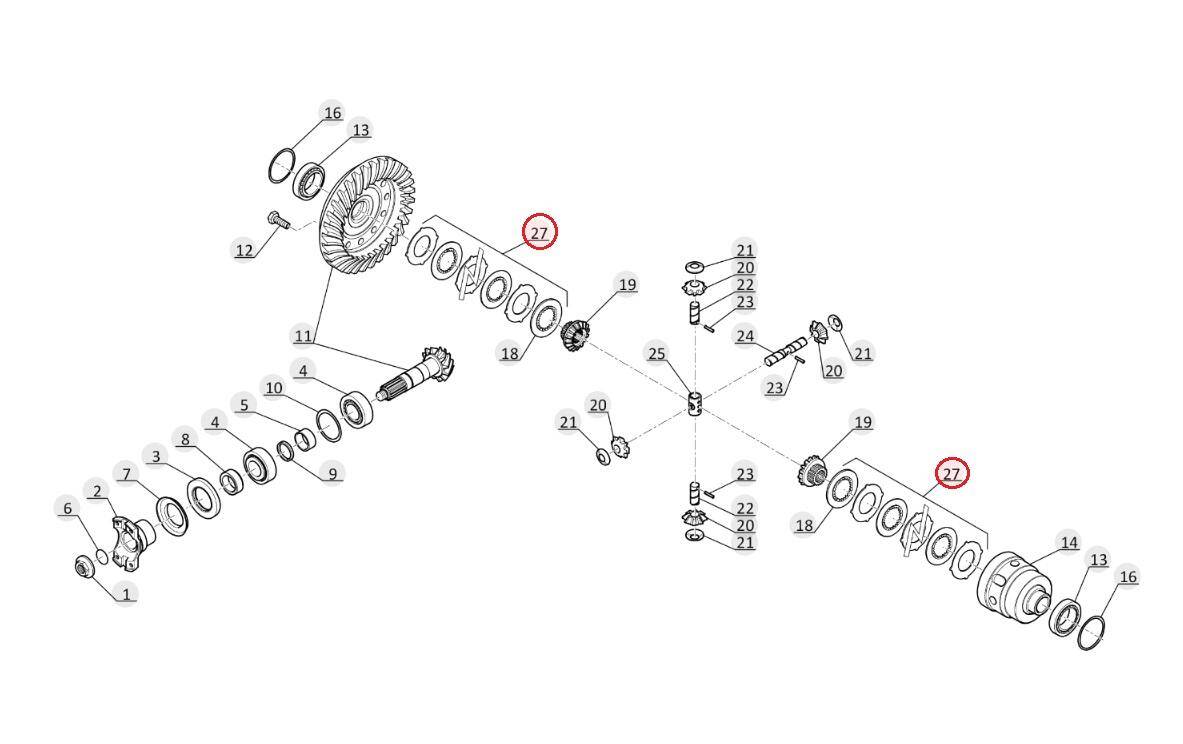 MANITOU differential disc set 703073