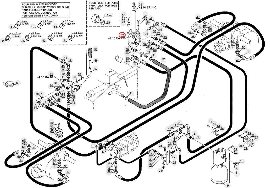 Orbitrol control system for MANITOU 197335 Danfoss