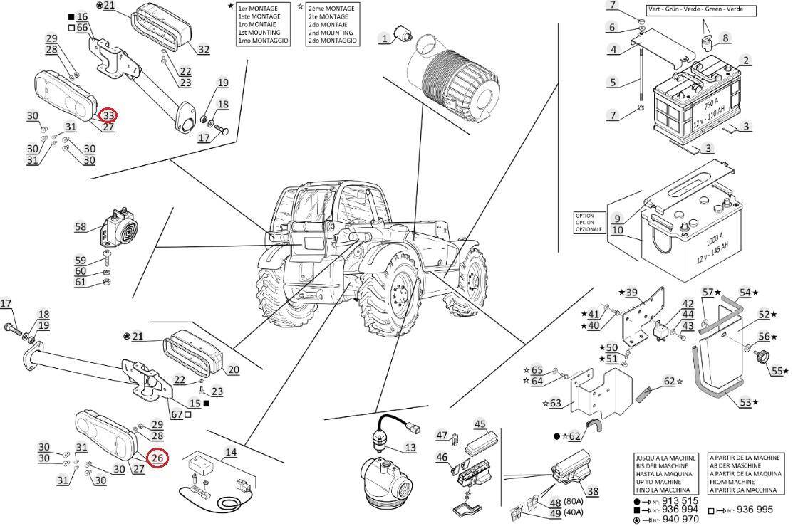 LAMPA TYLNA MANITOU 661973