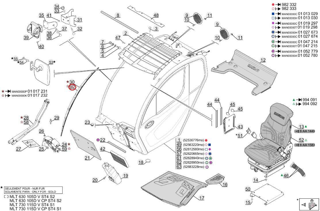 MANITOU windshield wiper 52627941