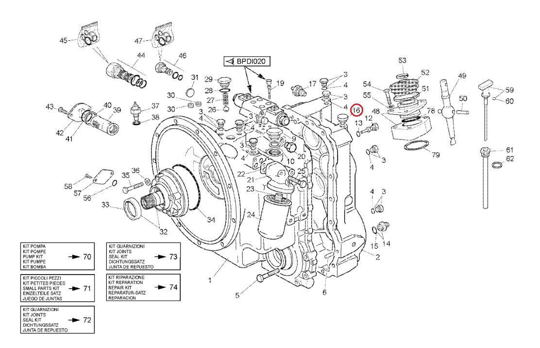 Angle gear breather, gearbox MANITOU 109705