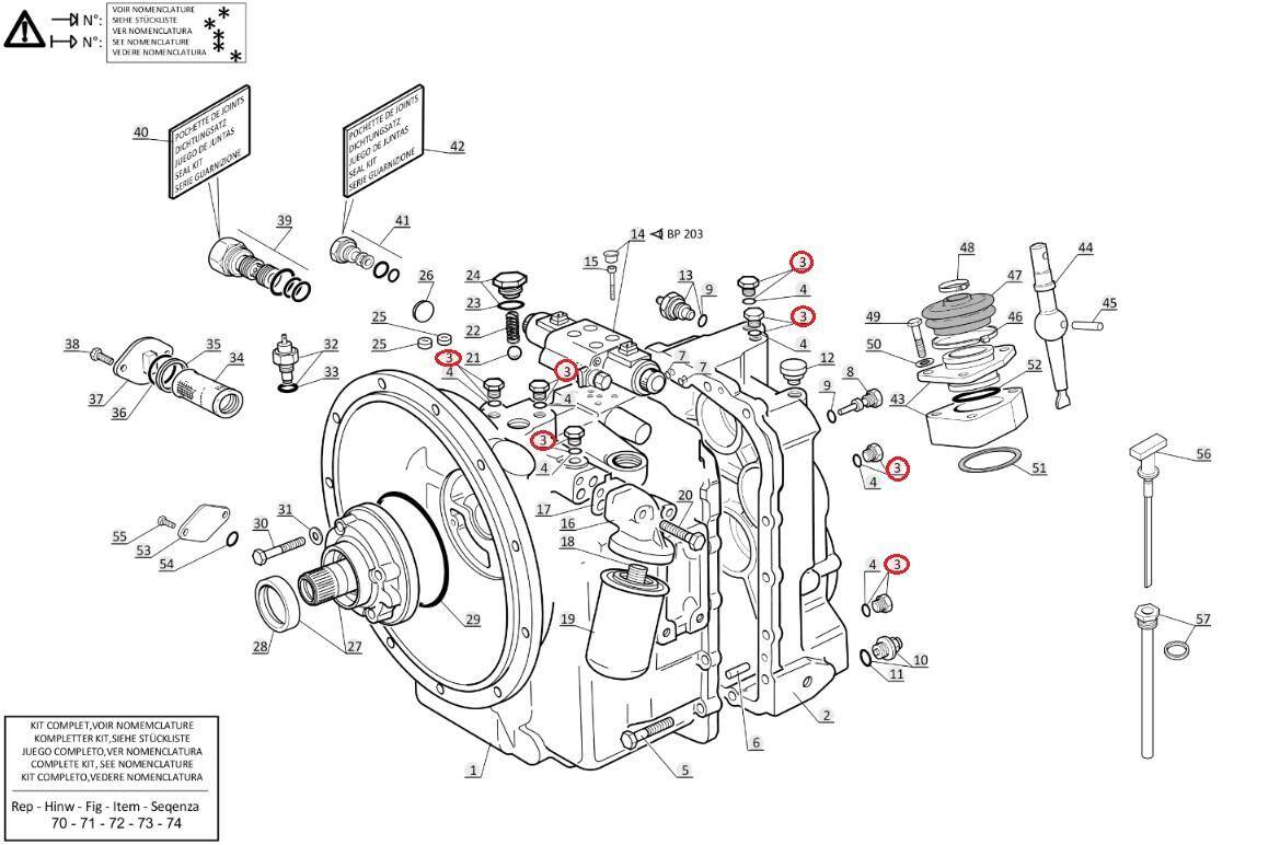 MANITOU gearbox valve plug 109661