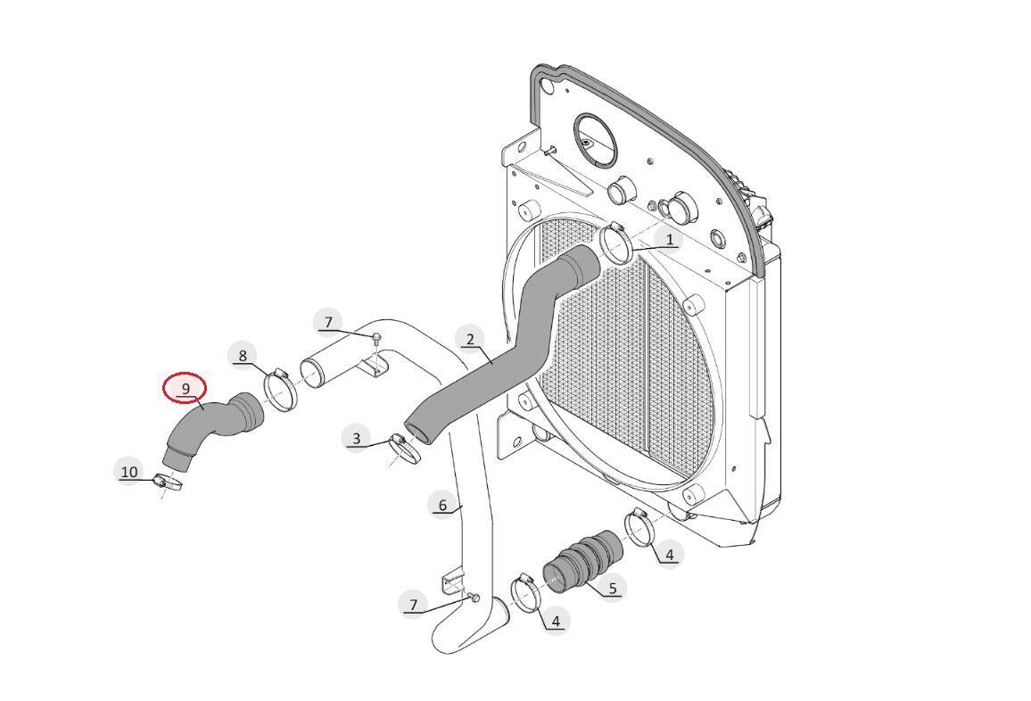 MANITOU radiator hose 300774