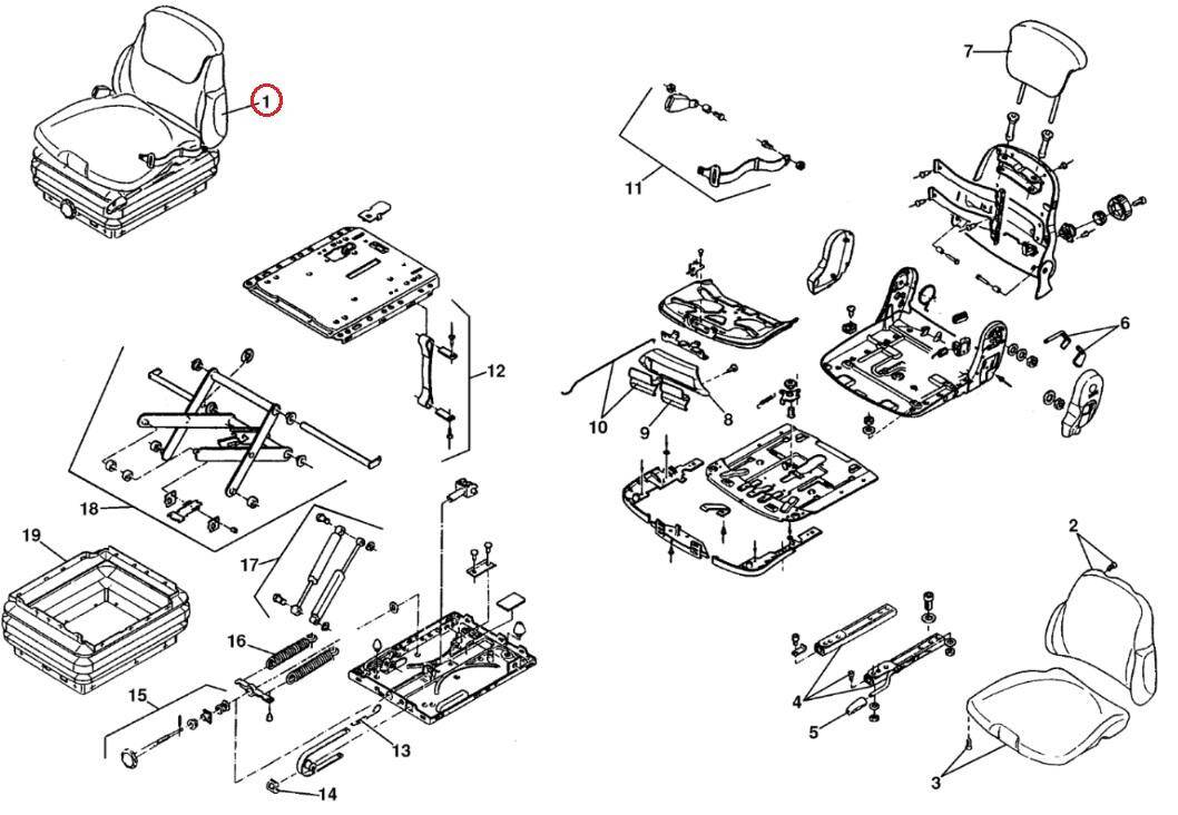 MANITOU 252758 operator seat, complete