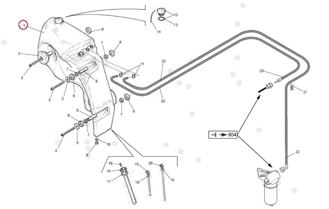 MANITOU fuel tank 52500924