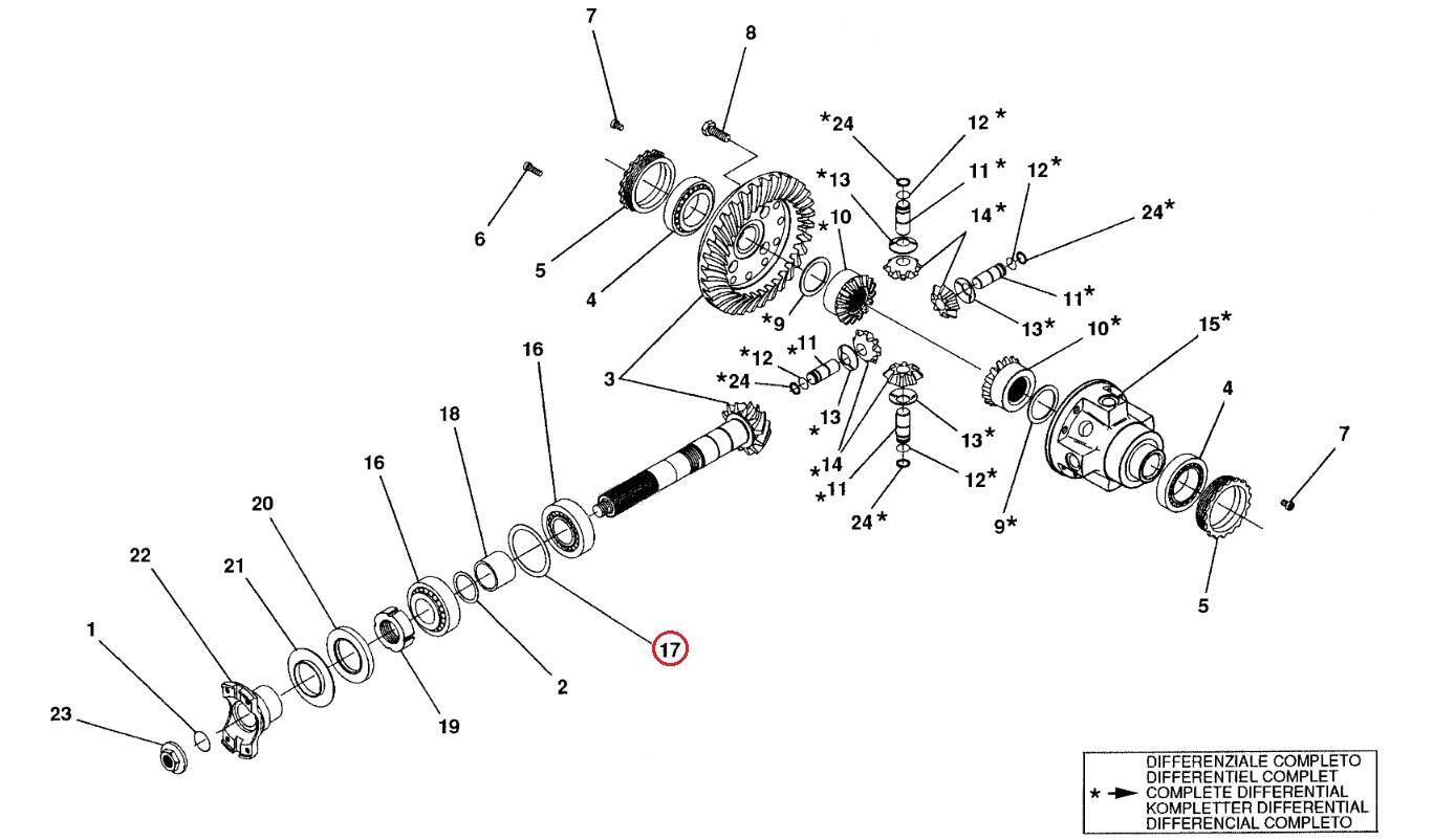 Podkładka dystansowa 0,10 MM łożyska wałka atakującego do MANITOU 552516 DANA