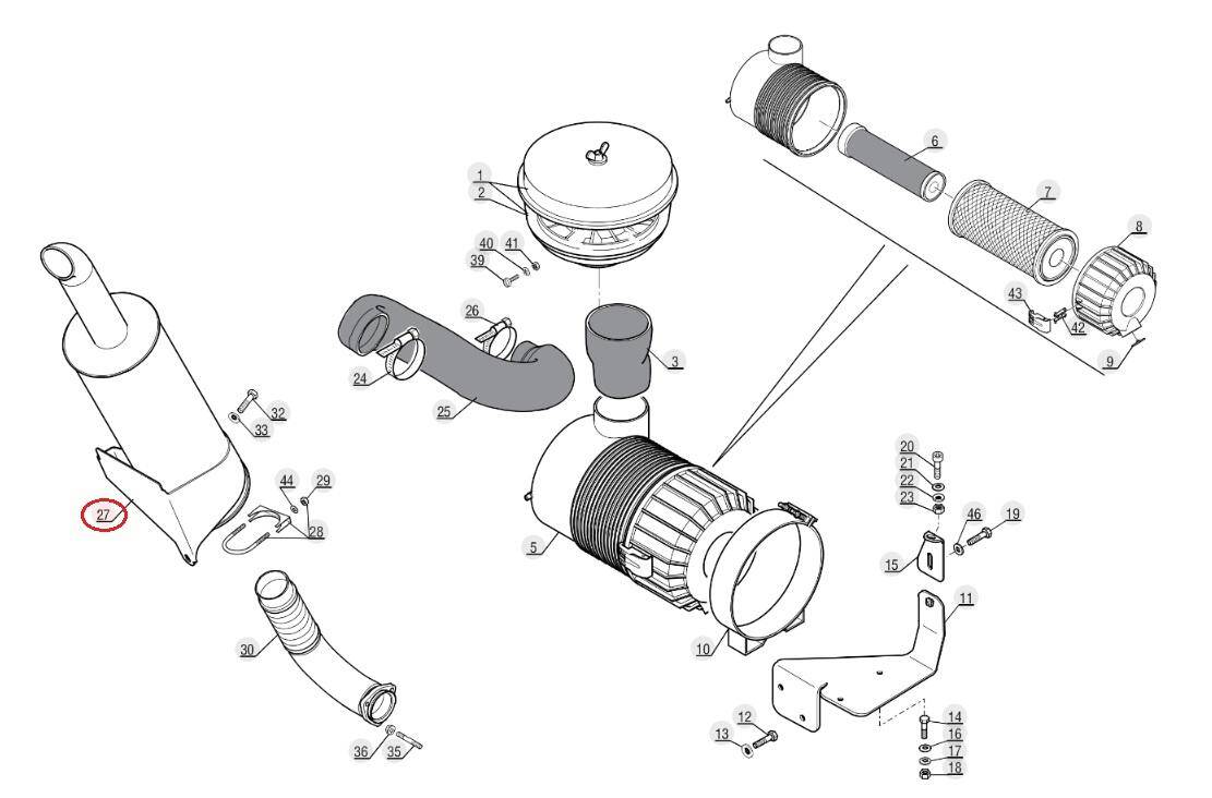 MANITOU end silencer 242588