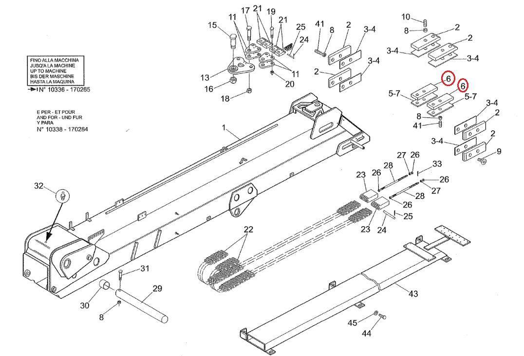 MANITOU 500090 telescopic boom shoe