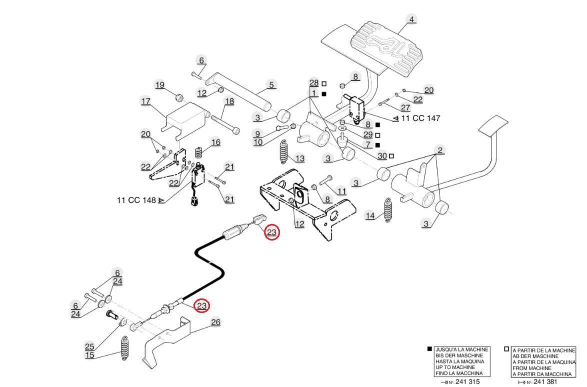 Linka gazu MANITOU TMT, SLT 721609