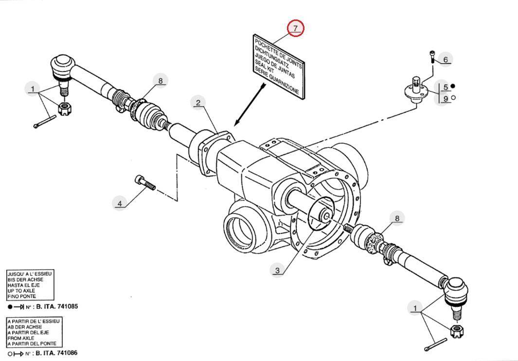 MANITOU 562171 steering cylinder repair kit