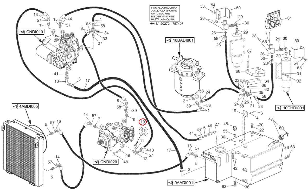 Low pressure sensor on the MANITOU 724801 hydraustat line