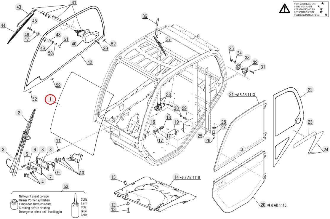 MANITOU windshield 749701