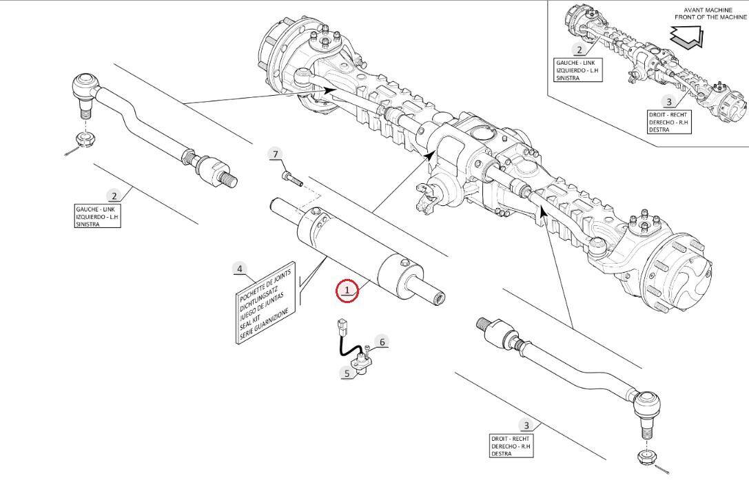 MANITOU hydraulic steering cylinder 788442