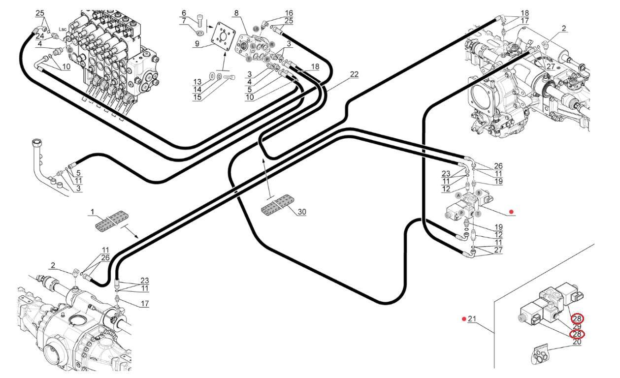 MANITOU steering mode change valve solenoid 53007280