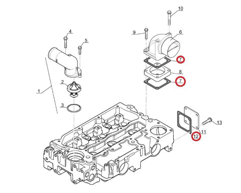 MANITOU 473560 cylinder head cover gasket