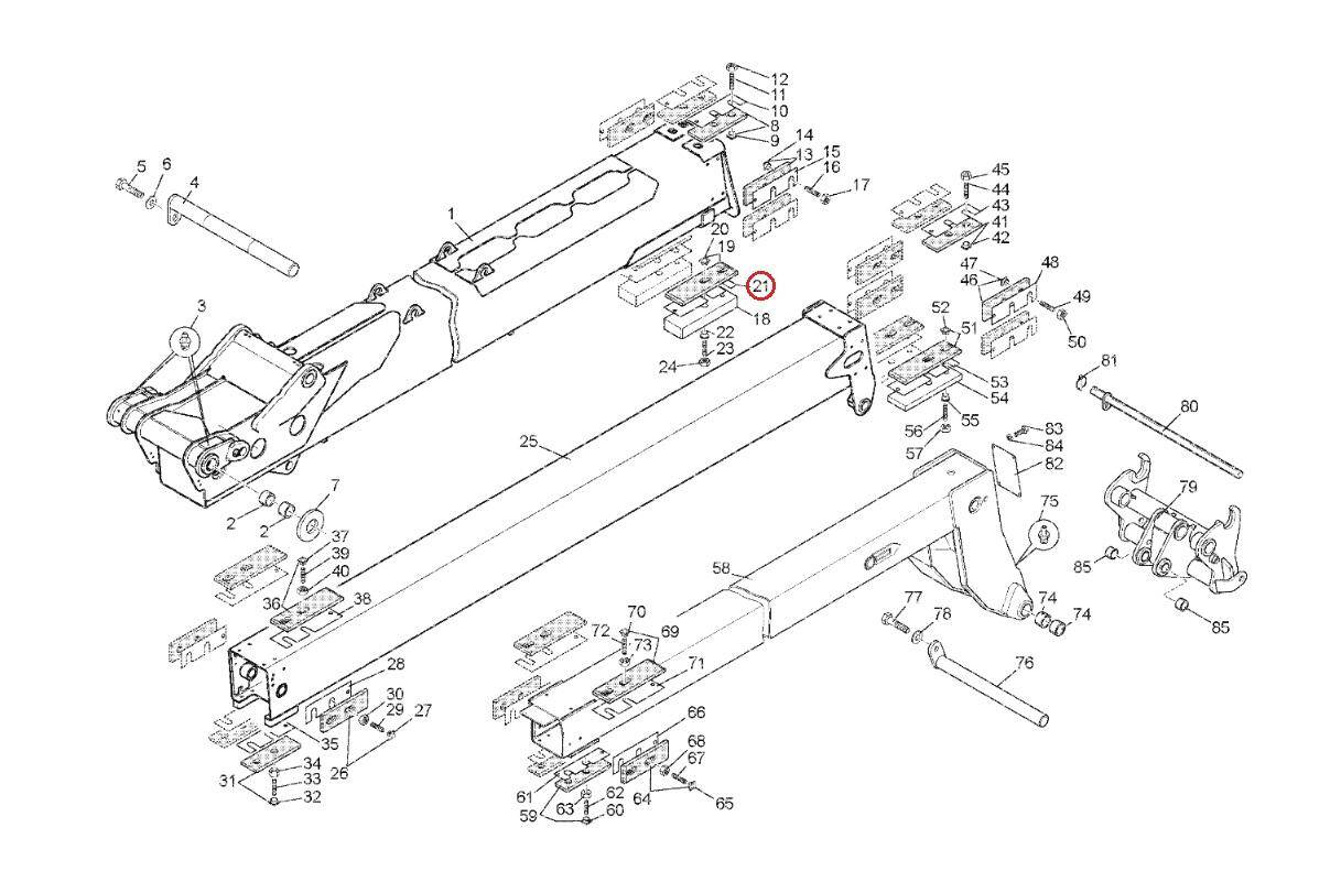 PODKŁADKA ŚLIZGU MANITOU 211443 / 75*250*2 MM