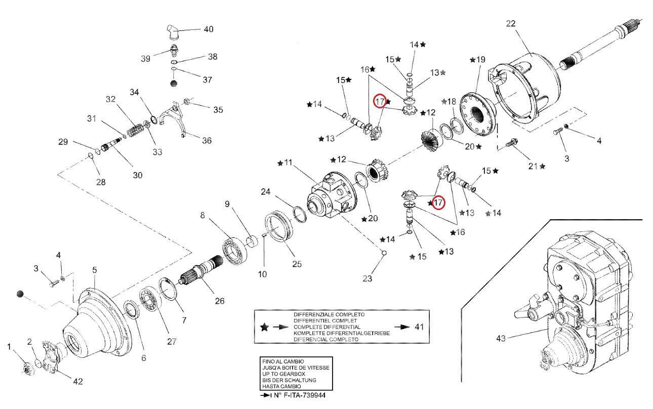 Differential sprocket for MANITOU 562481 replacement