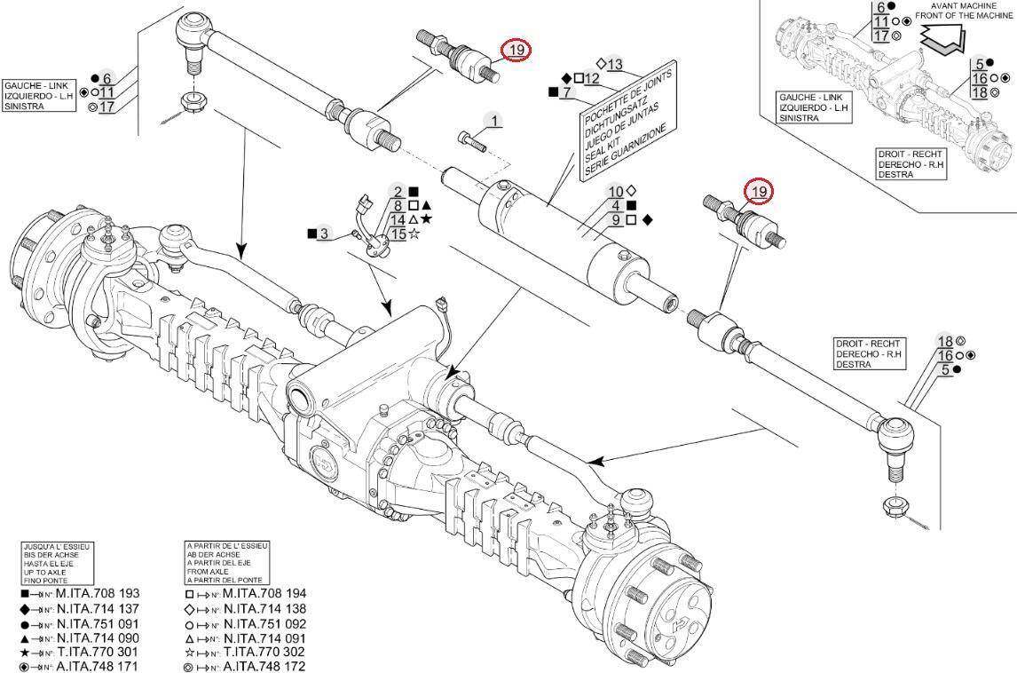 MANITOU AXLE JOINT 960290 / FOR KIT 960579