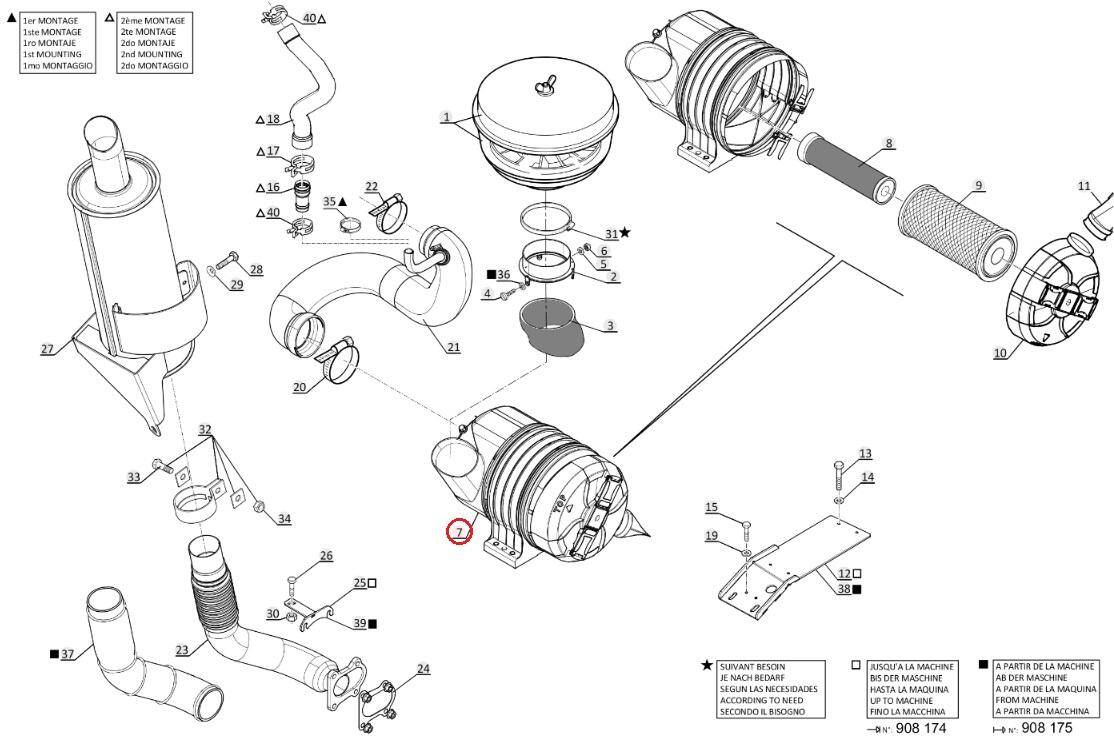 MANITOU air filter housing 906478