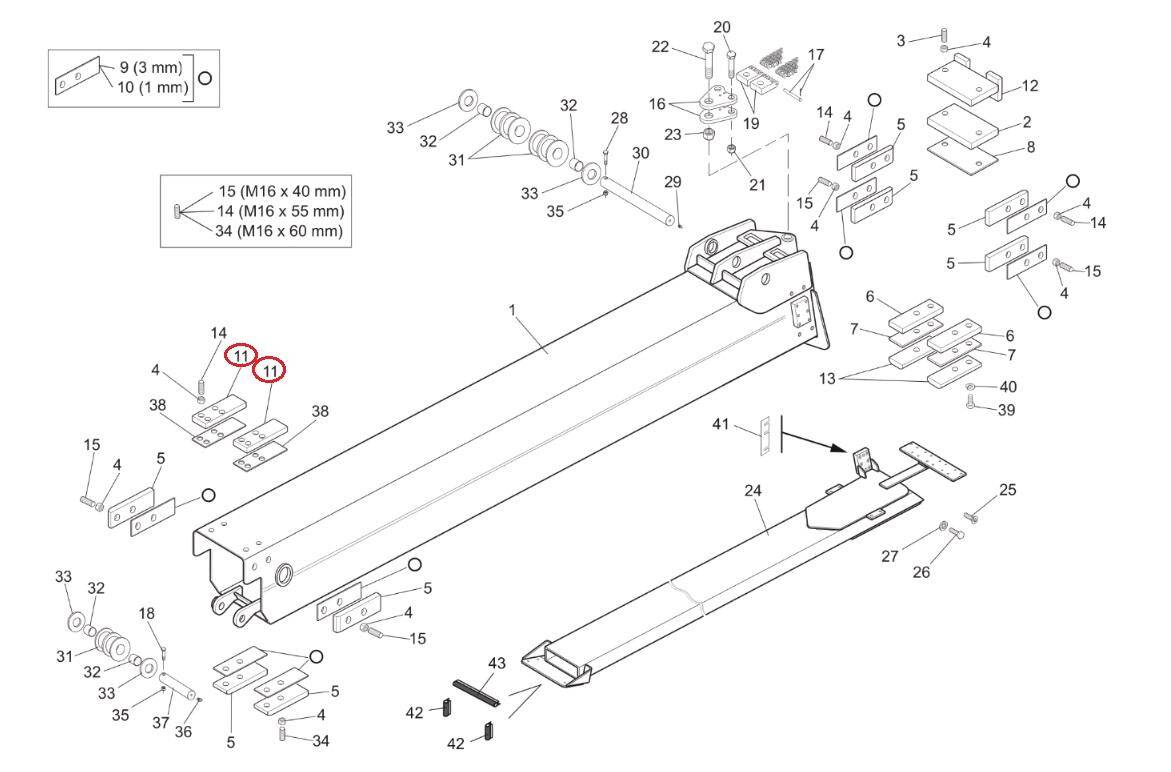 Boom, telescopic slide MANITOU 609526