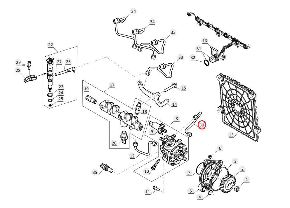 MANITOU fuel injection pump fuel pipe 795978