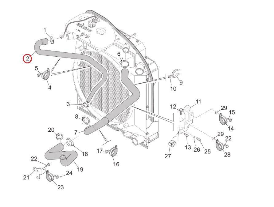 MANITOU 317479 expansion tank hose