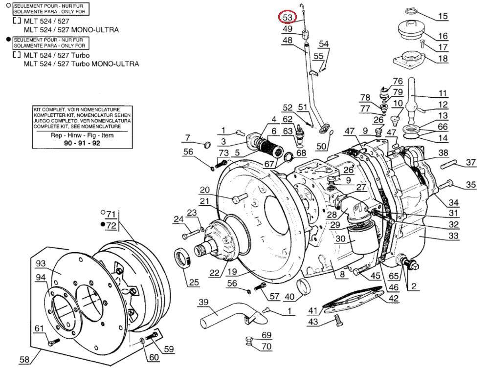 Gearbox oil level gauge MANITOU 253772