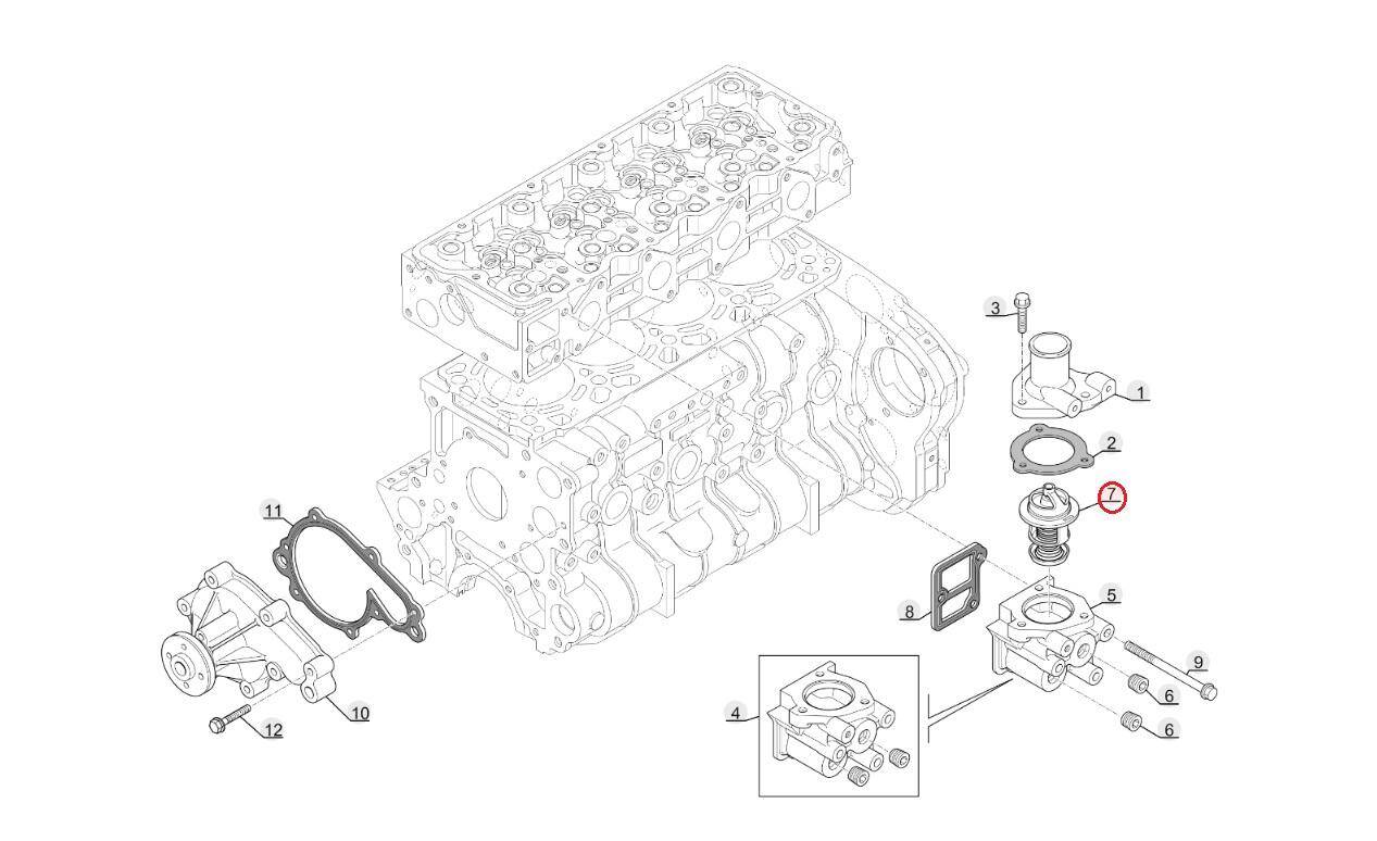 MANITOU thermostat 52632120 KUBOTA engine