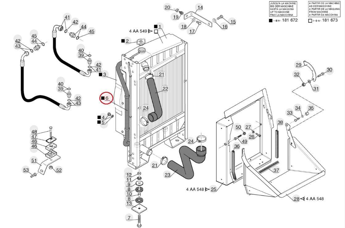 Hose around radiator MANITOU 600578