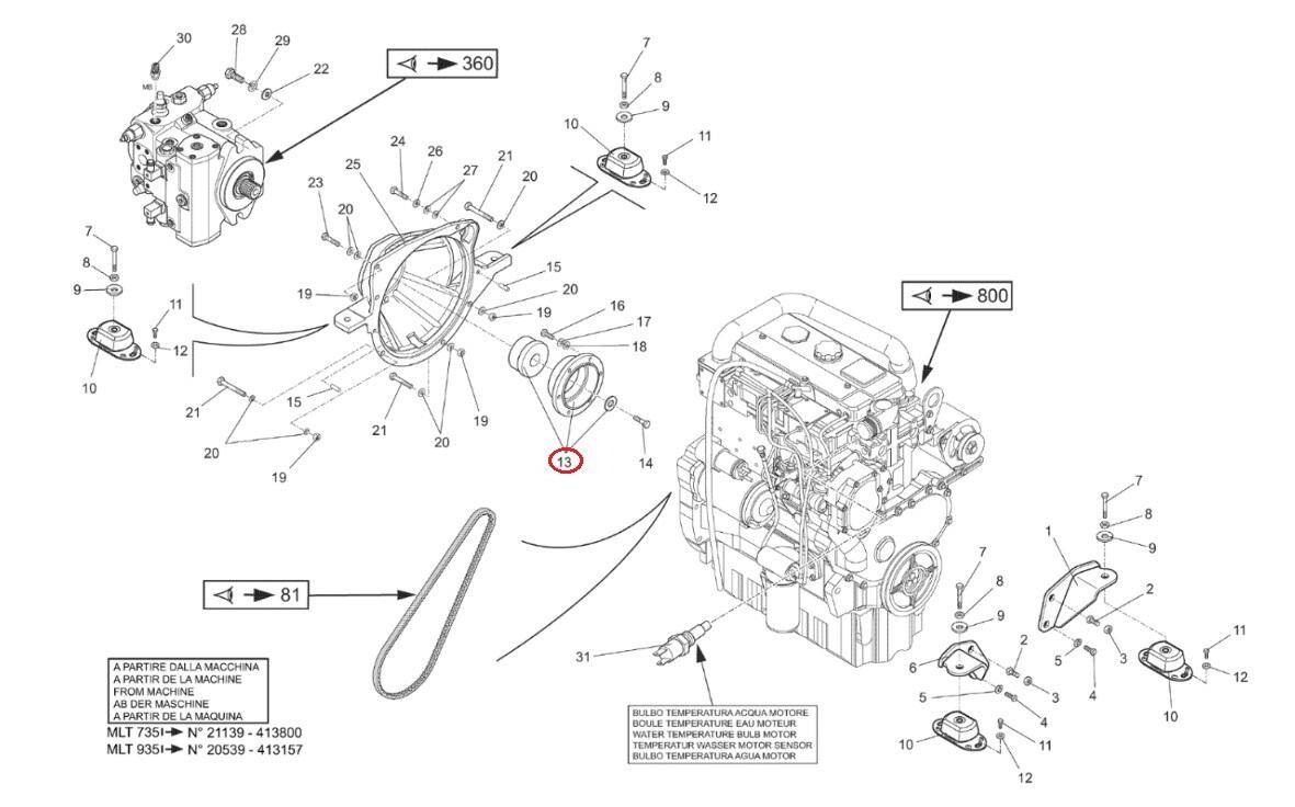 MANITOU pump drive coupling 270088