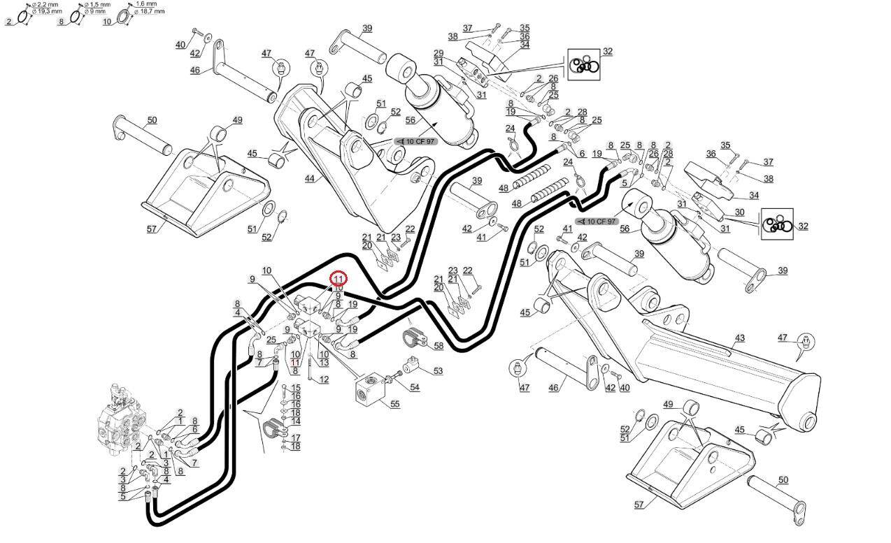 Control valve for support, stabilisation MANITOU 52633531