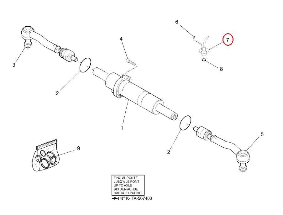 Wheel steering mode sensor, axle MANITOU 883797