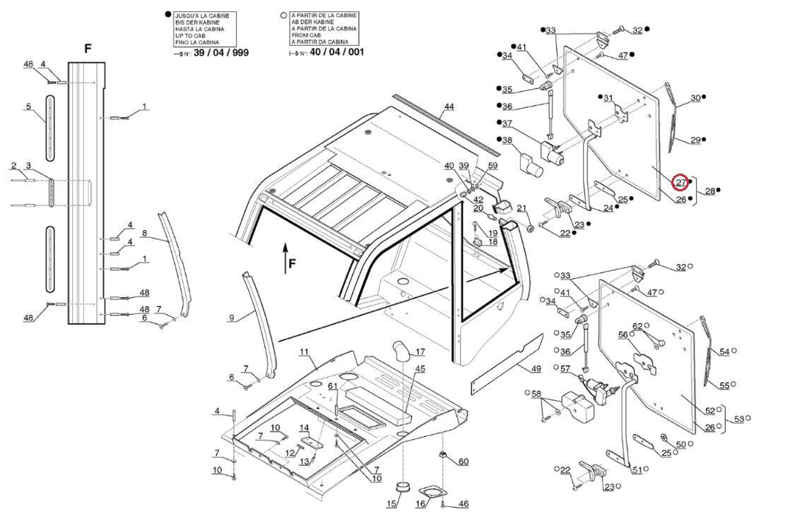 MANITOU rear window 208865