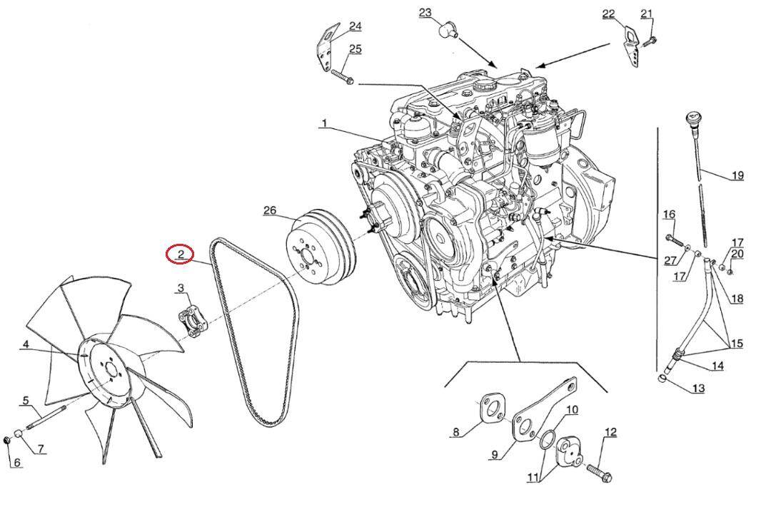 Alternator belt MANITOU 474948