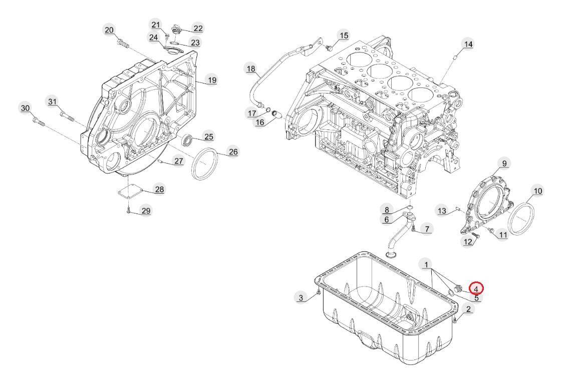 MANITOU engine oil sump plug 827053