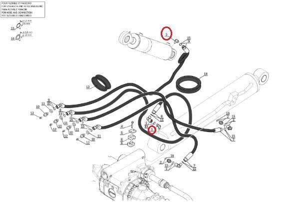 Actuator connector for central lubrication MANITOU 266121