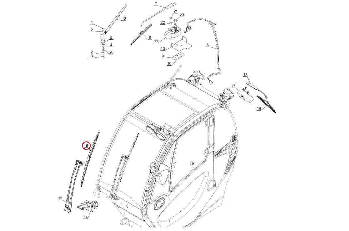 MANITOU 282697 windshield wiper