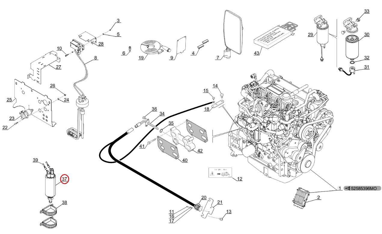 MANITOU fuel pump 52544112 Deutz engine