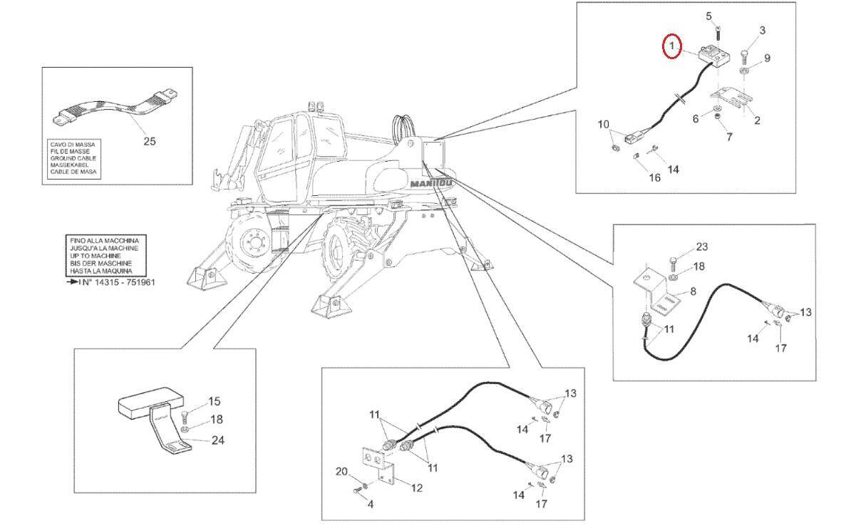 MANITOU telescopic chain break switch 745074