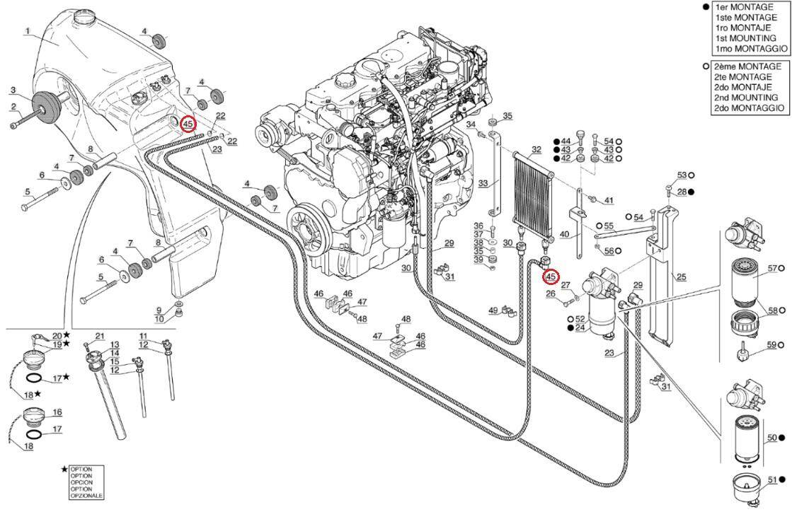 MANITOU fuel line 270909 fuel cooler - fuel tank