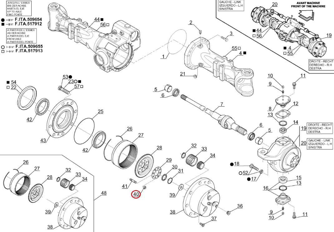 MANITOU release pin nut 750506