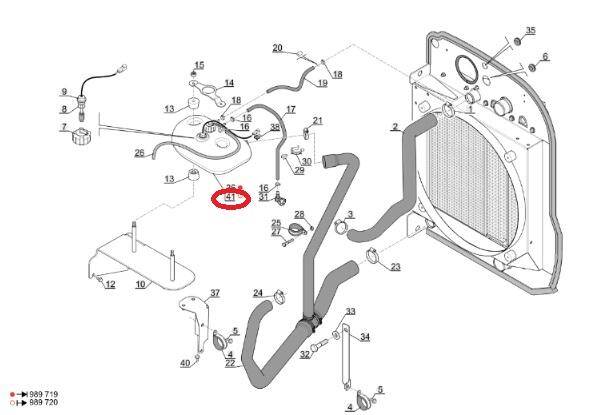 MANITOU 958789 coolant expansion tank