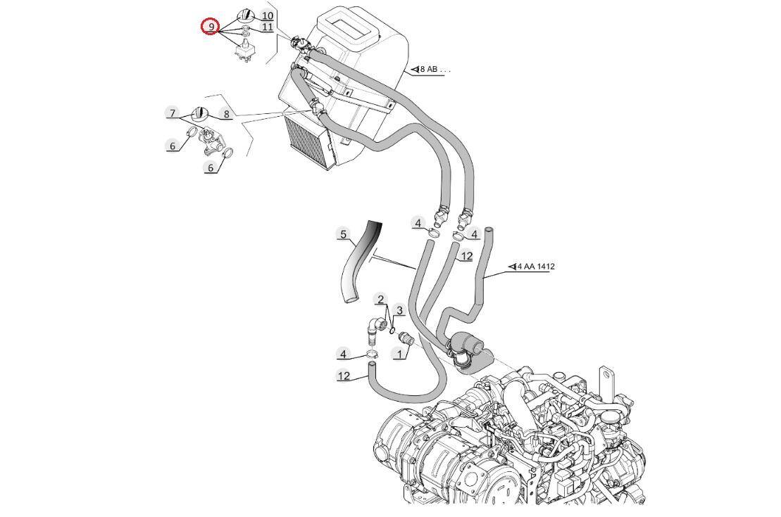 Switch, airflow control knob MANITOU 52513708