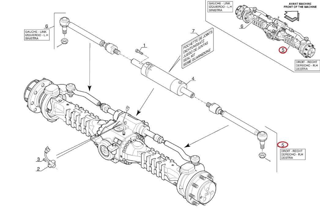 MANITOU COMPLETE STEERING ROD 894406