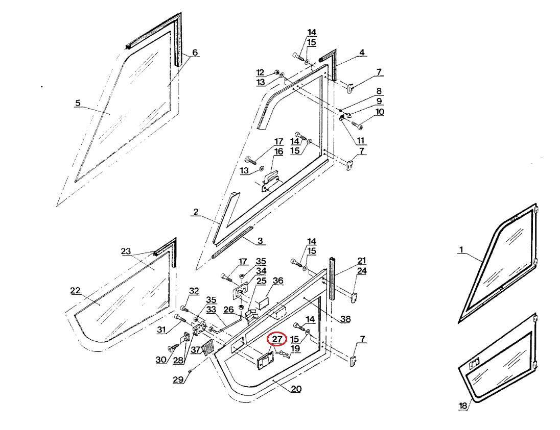 MANITOU 61755 external door handle