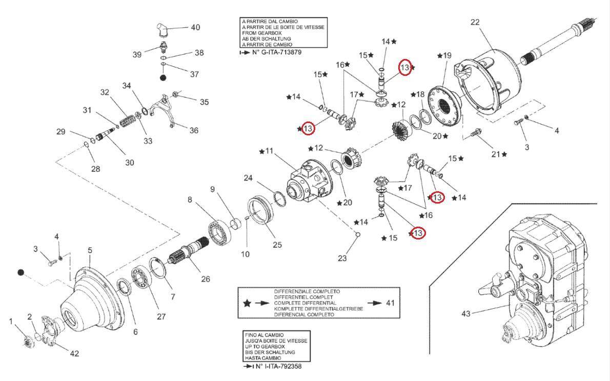 Differential sprocket pin for MANITOU 706416 REPLACEMENT