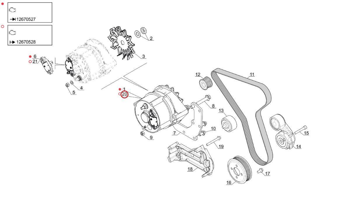 MANITOU alternator 52741320