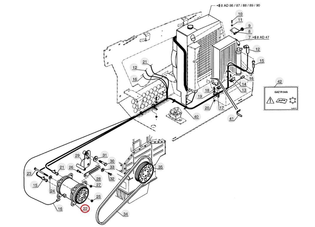 MANITOU air conditioning compressor 52500988