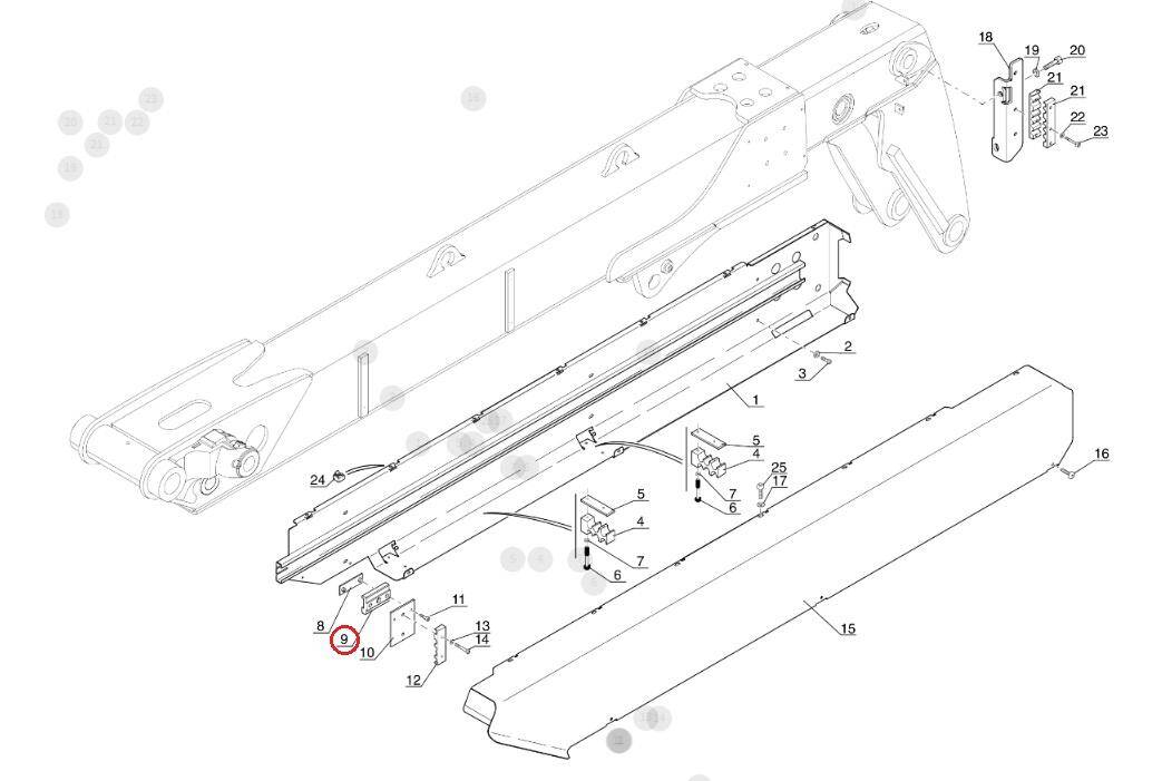 Boom, telescopic slide MANITOU 234977